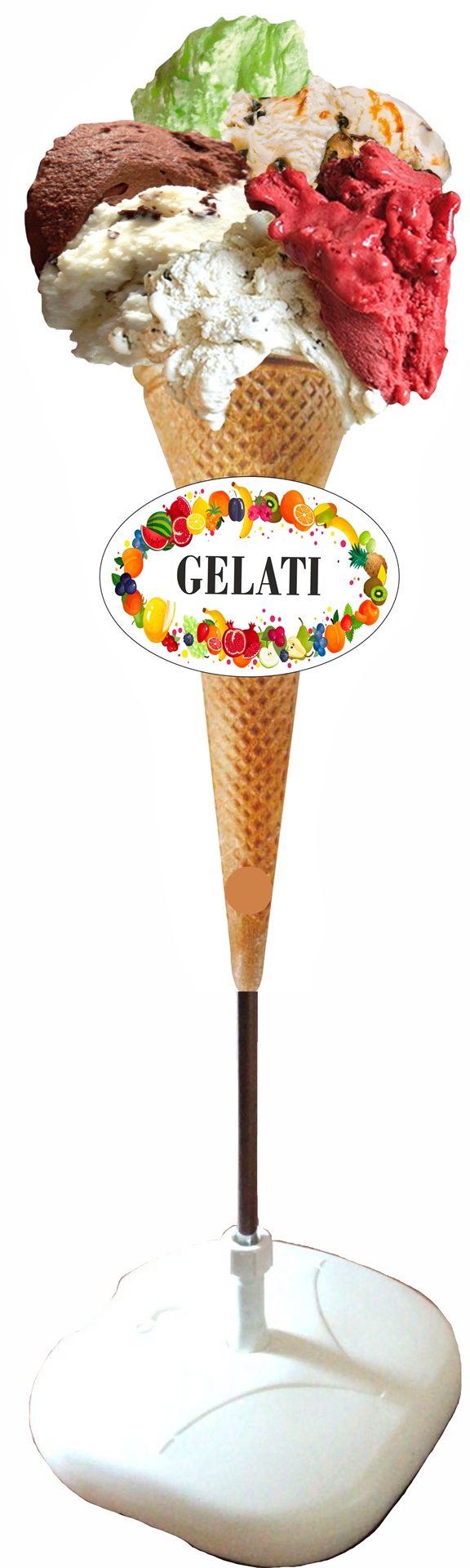 INSEGNA SAGOMATA DA ESTERNO PER GELATERIA