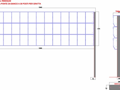 STRUTTURA A PONTE DA BANCO A 39 POSTI PER GRATTA E VINCI A FALDONE INTERO